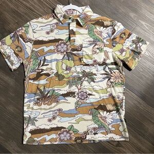 Men’s Howler Bros Tropical Terry Cloth Polo Shirt, M